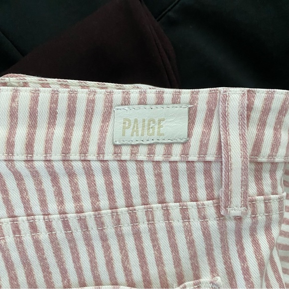 PAIGE Houston Ankle Blossom Pink Stripe Jeans - Picture 8 of 13